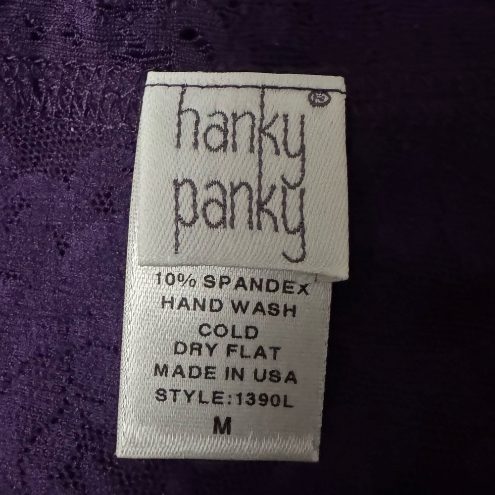 New Hanky Panky Classic Signature Lace Camisole Size Medium Unlined Purple Lace - Picture 5 of 8